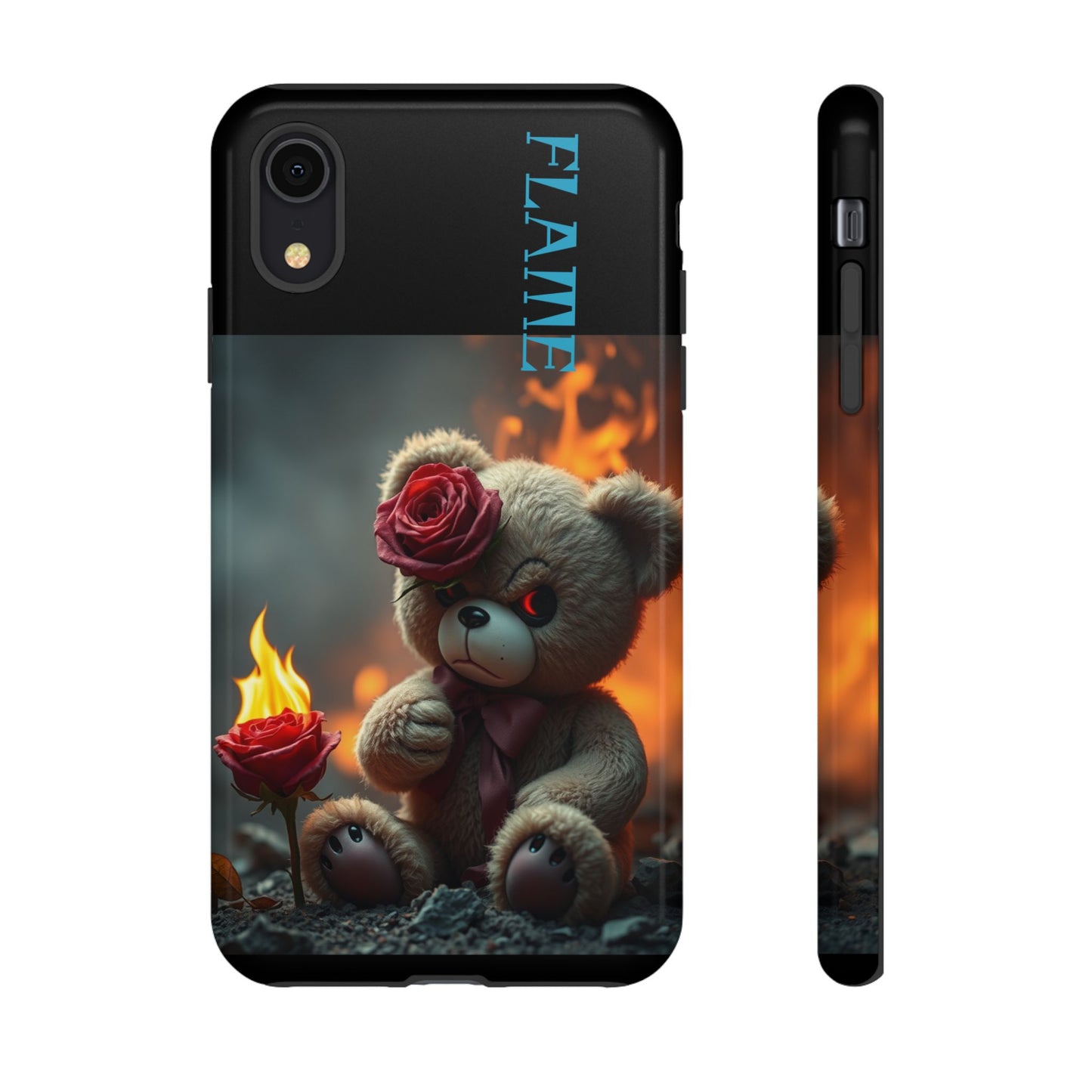 Flame Teddy Bear Phone Case - Tough Cases for Kids and Trendsetters