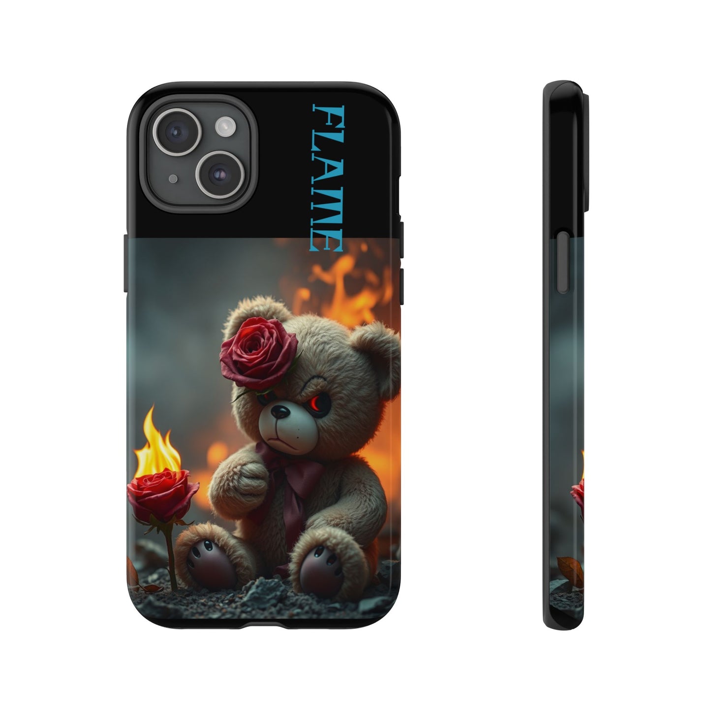 Flame Teddy Bear Phone Case - Tough Cases for Kids and Trendsetters