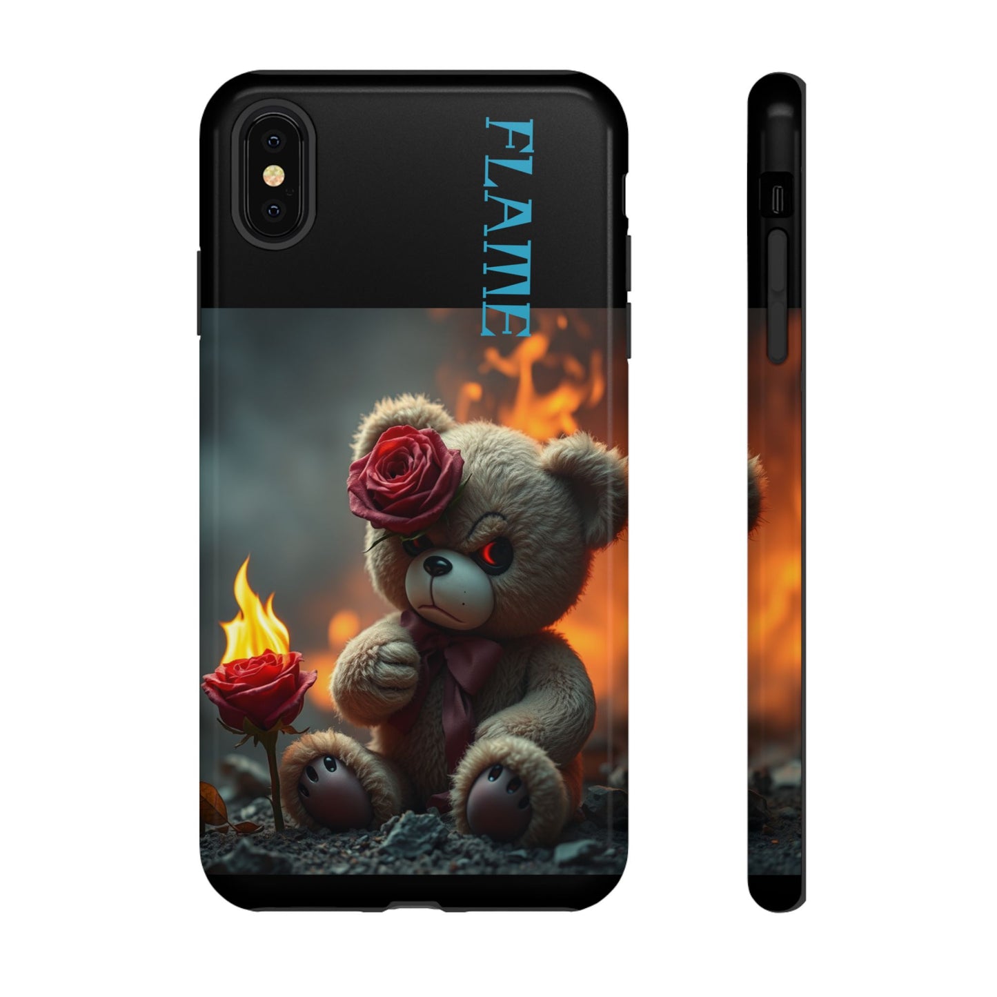 Flame Teddy Bear Phone Case - Tough Cases for Kids and Trendsetters