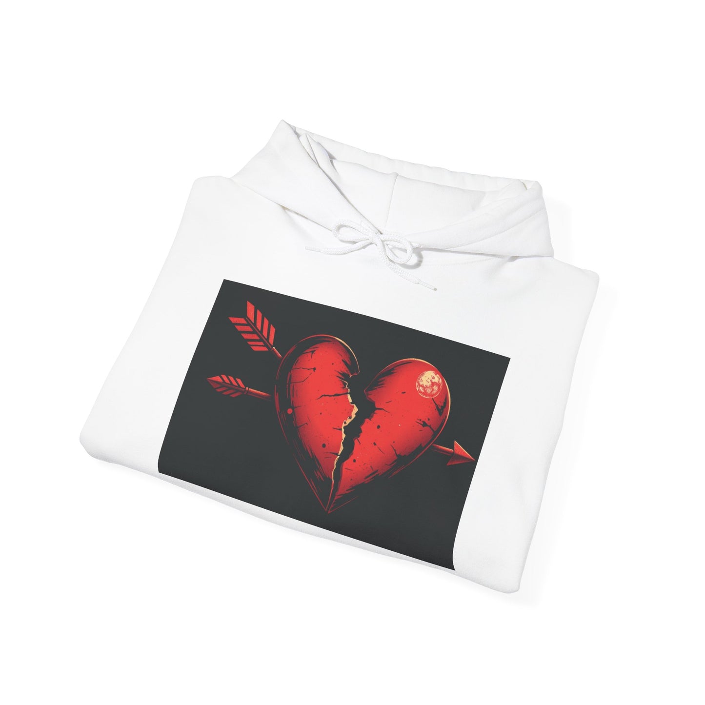 Heartbreak No Love Hoodie - Artistic Unisex Sweatshirt for Expressive Moments