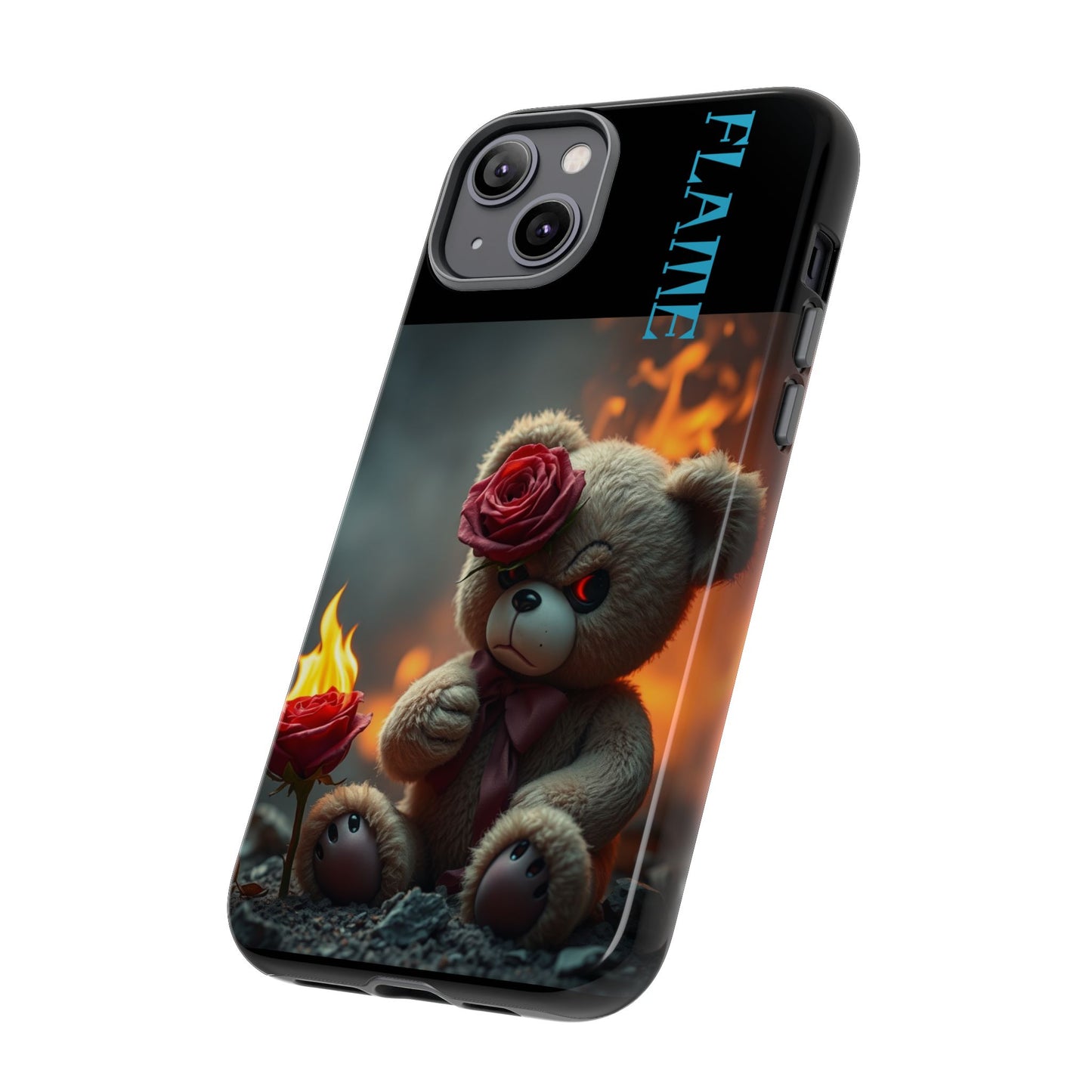 Flame Teddy Bear Phone Case - Tough Cases for Kids and Trendsetters