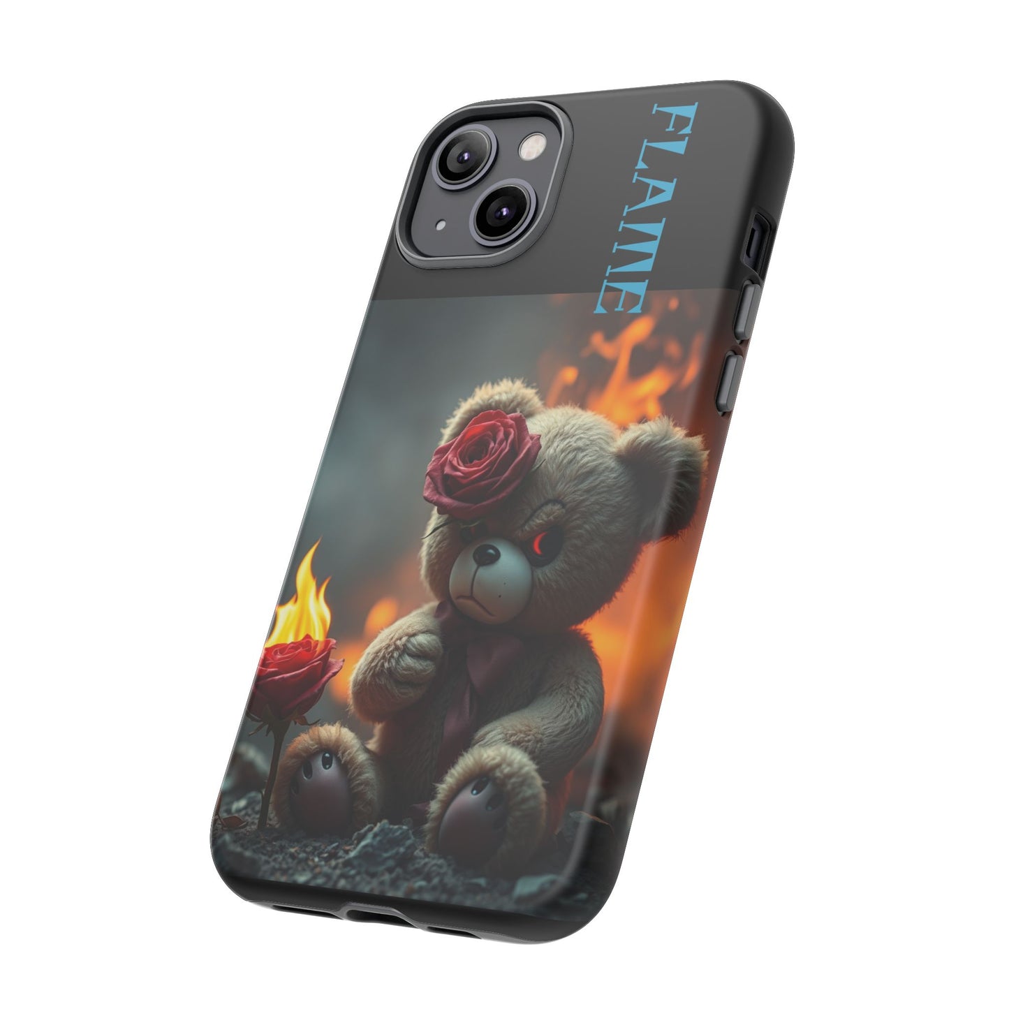 Flame Teddy Bear Phone Case - Tough Cases for Kids and Trendsetters