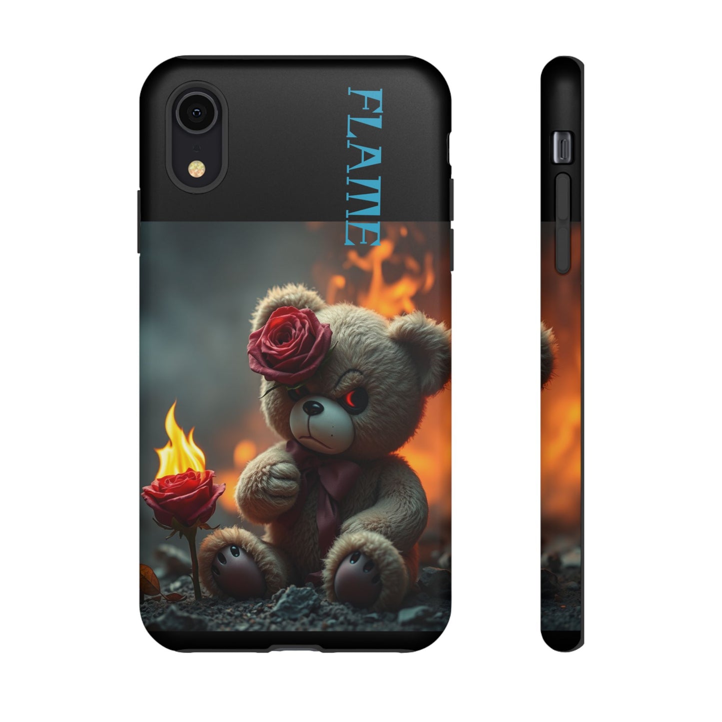 Flame Teddy Bear Phone Case - Tough Cases for Kids and Trendsetters