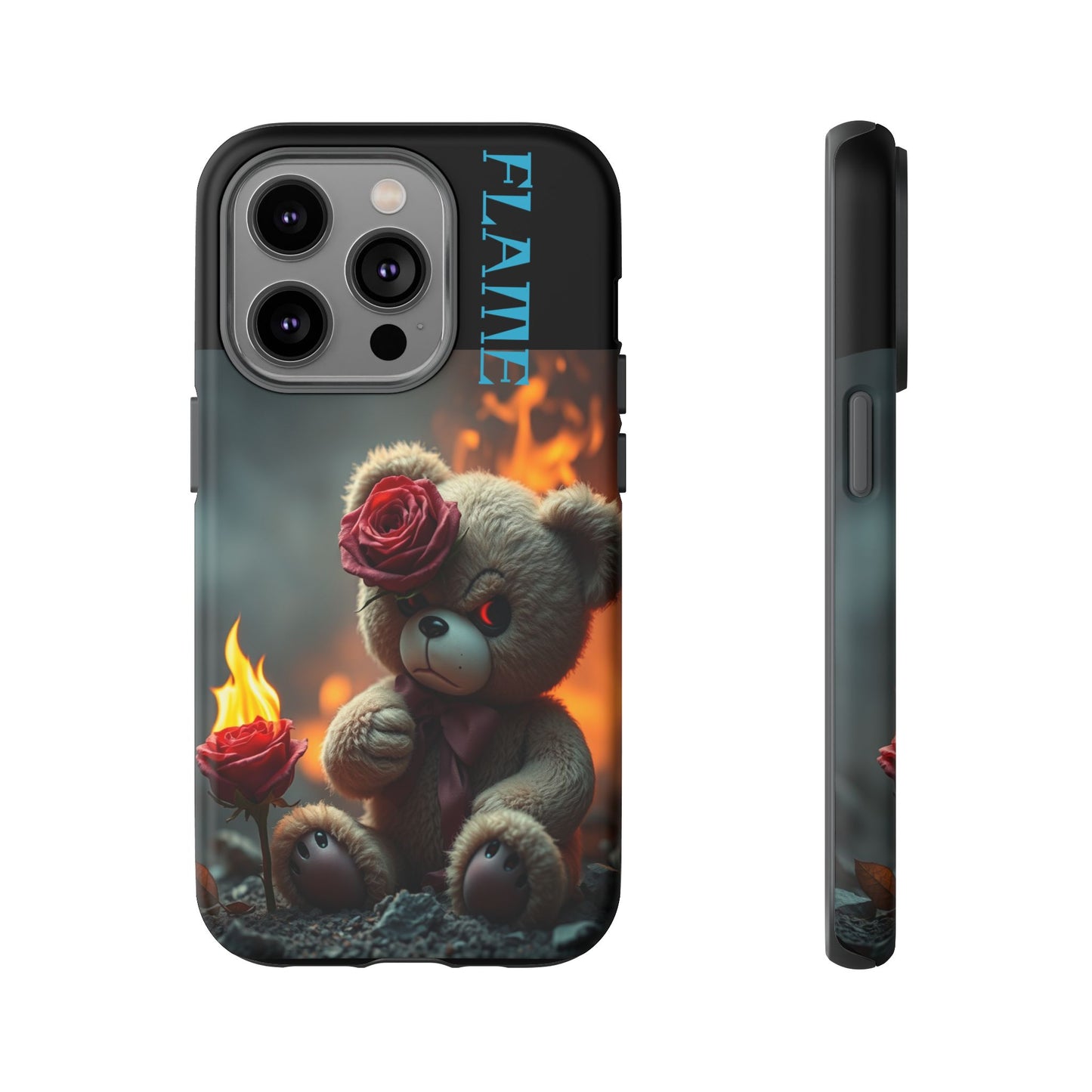 Flame Teddy Bear Phone Case - Tough Cases for Kids and Trendsetters