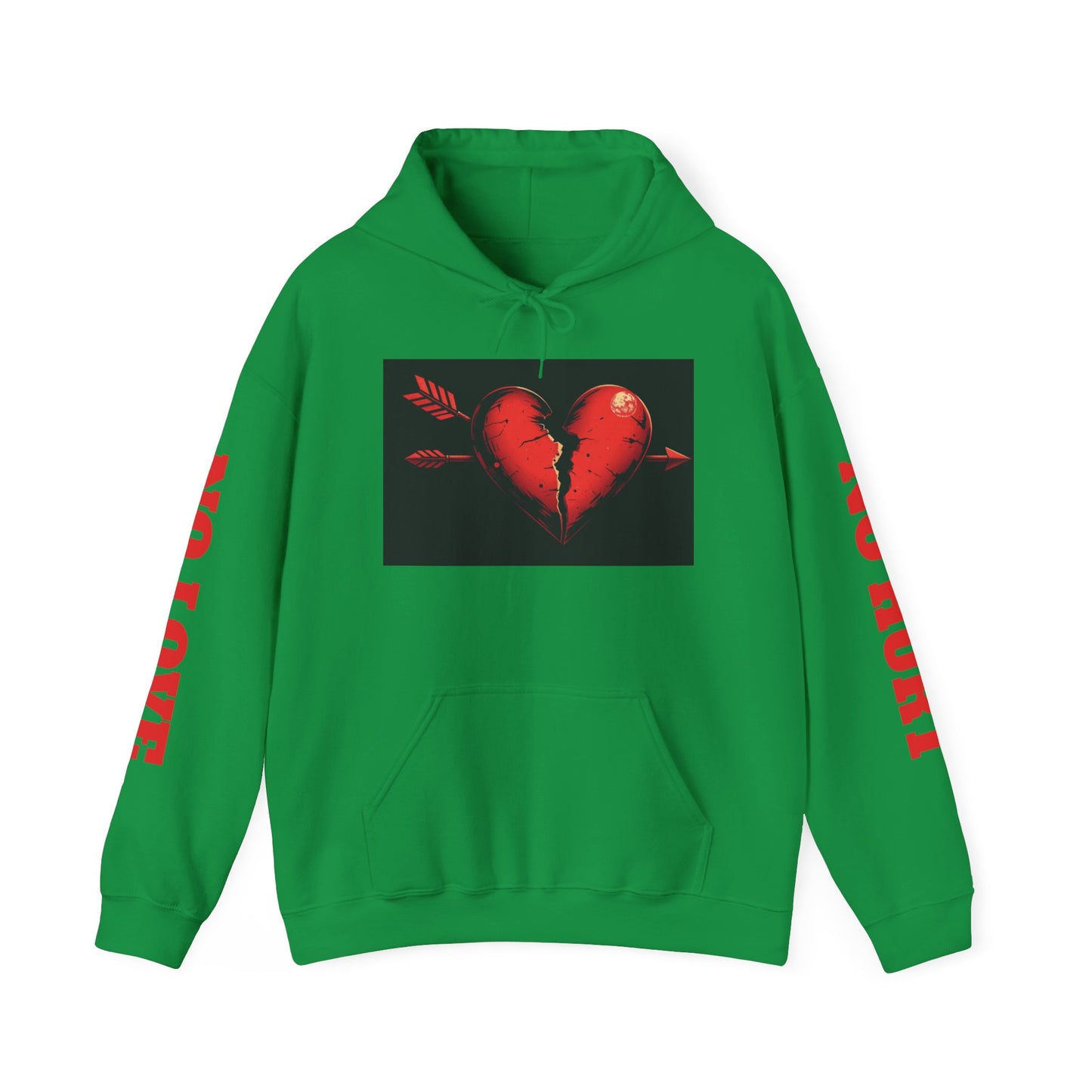 Heartbreak No Love Hoodie - Artistic Unisex Sweatshirt for Expressive Moments