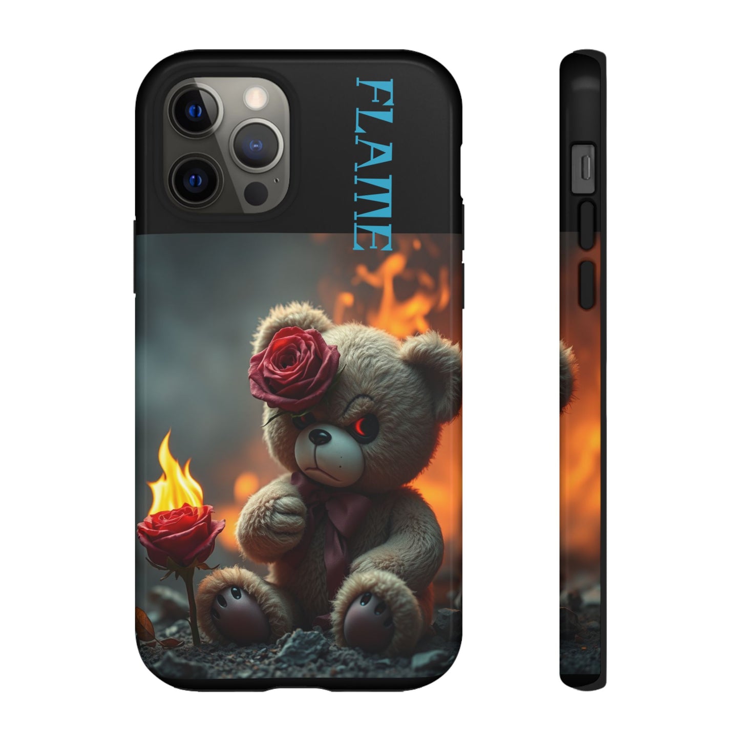 Flame Teddy Bear Phone Case - Tough Cases for Kids and Trendsetters