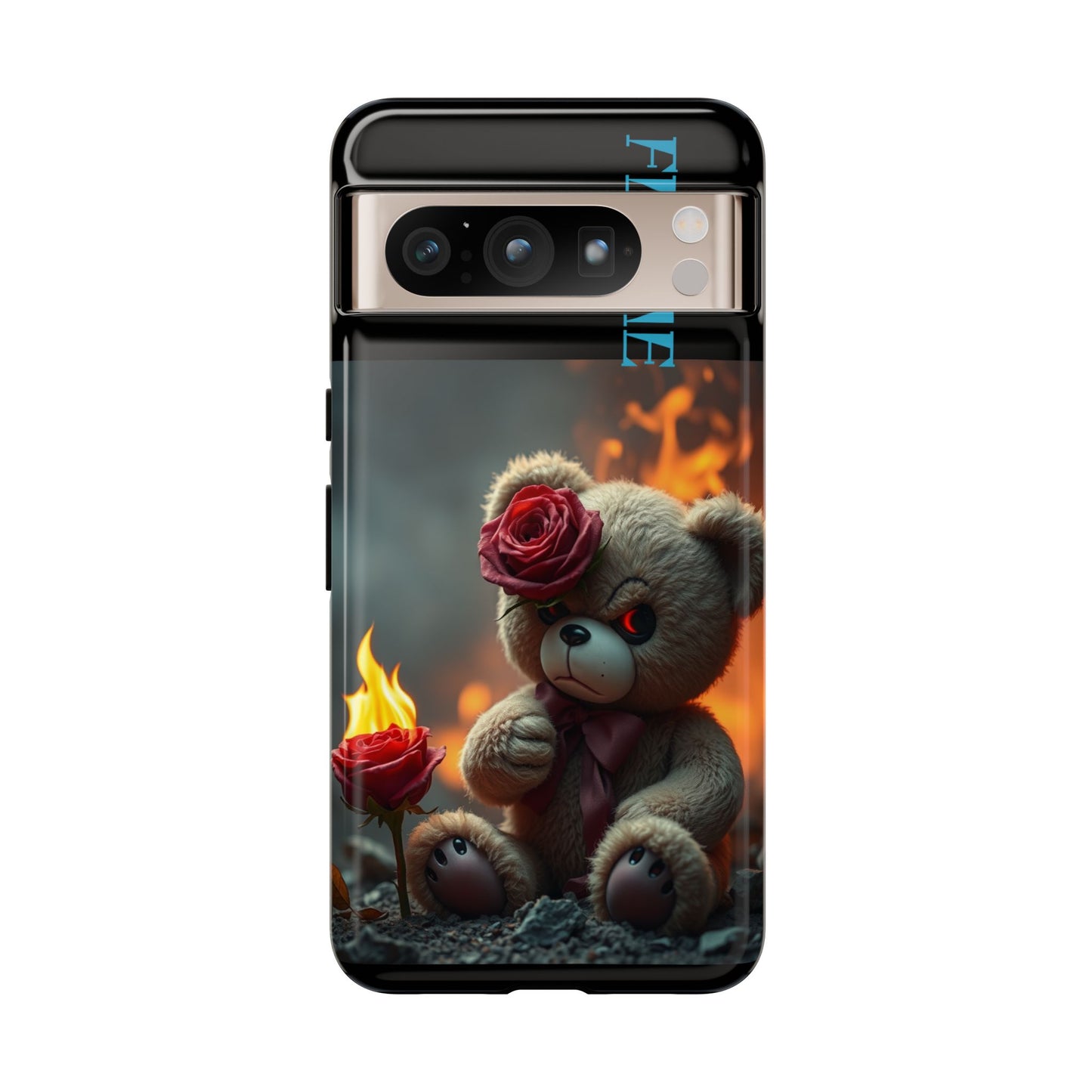 Flame Teddy Bear Phone Case - Tough Cases for Kids and Trendsetters