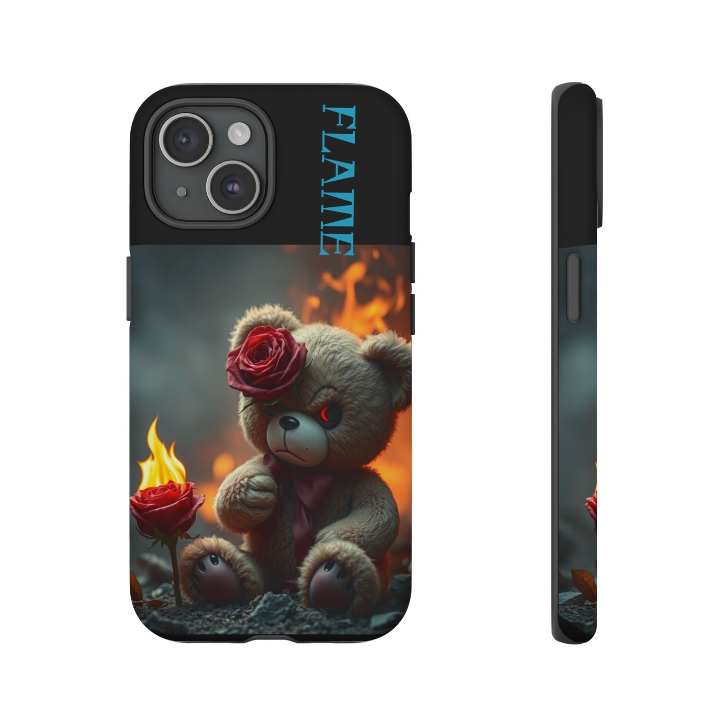 Flame Teddy Bear Phone Case - Tough Cases for Kids and Trendsetters