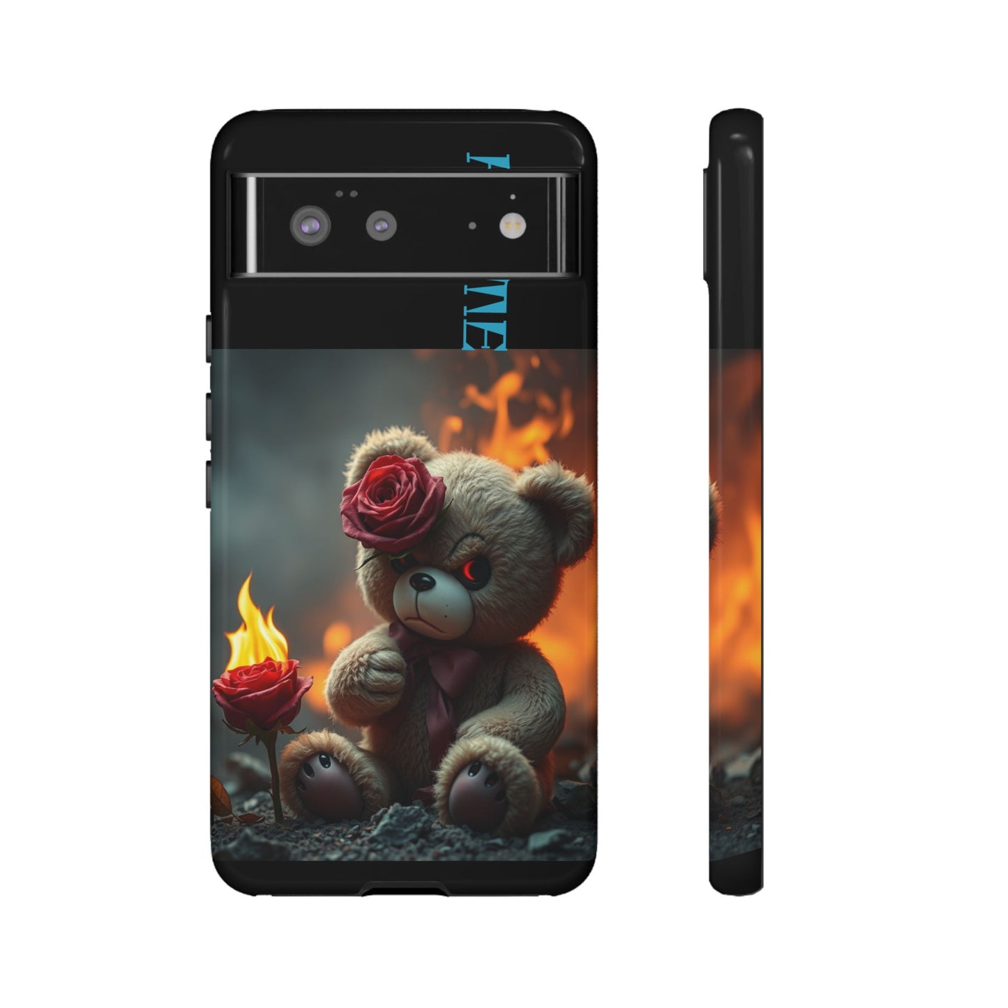 Flame Teddy Bear Phone Case - Tough Cases for Kids and Trendsetters