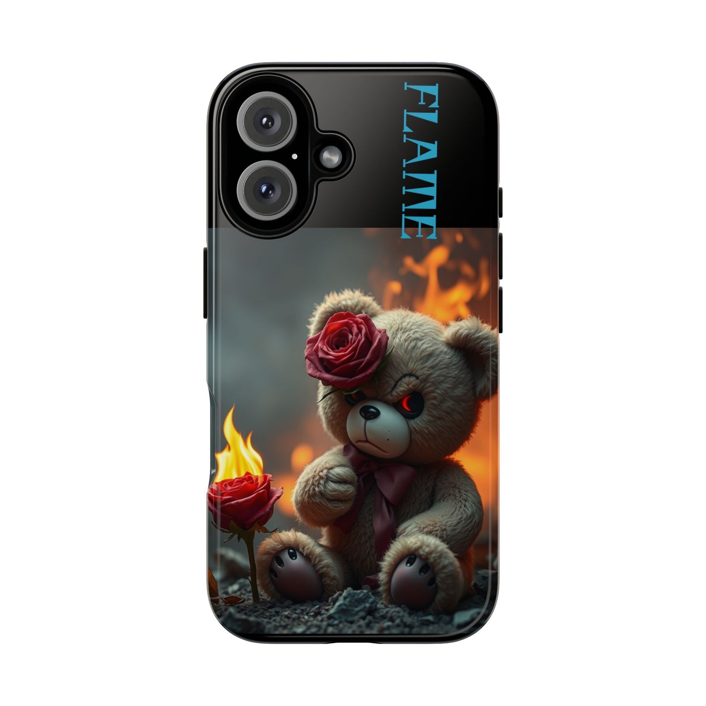 Flame Teddy Bear Phone Case - Tough Cases for Kids and Trendsetters