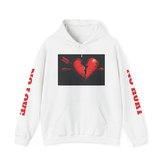 Heartbreak No Love Hoodie - Artistic Unisex Sweatshirt for Expressive Moments