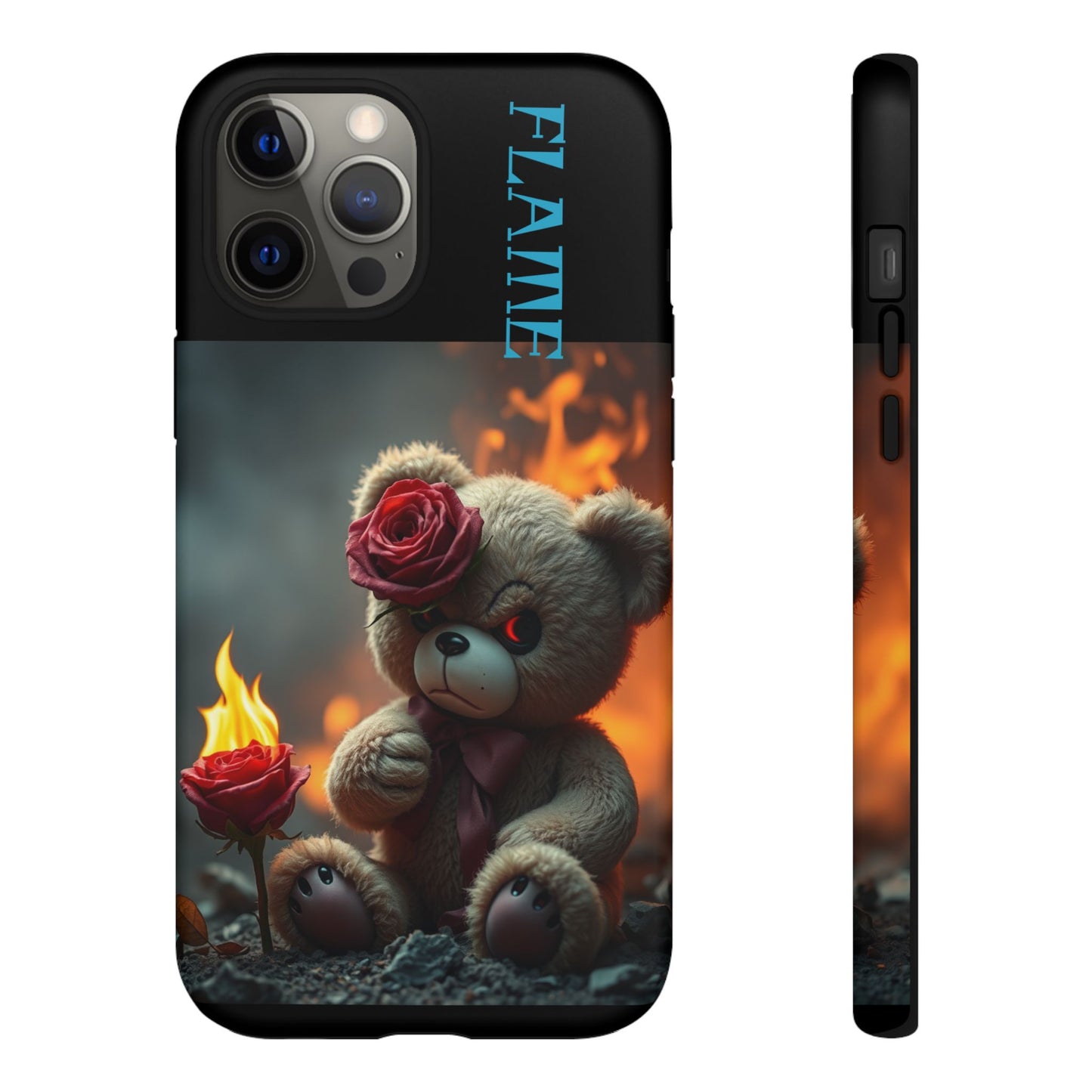 Flame Teddy Bear Phone Case - Tough Cases for Kids and Trendsetters