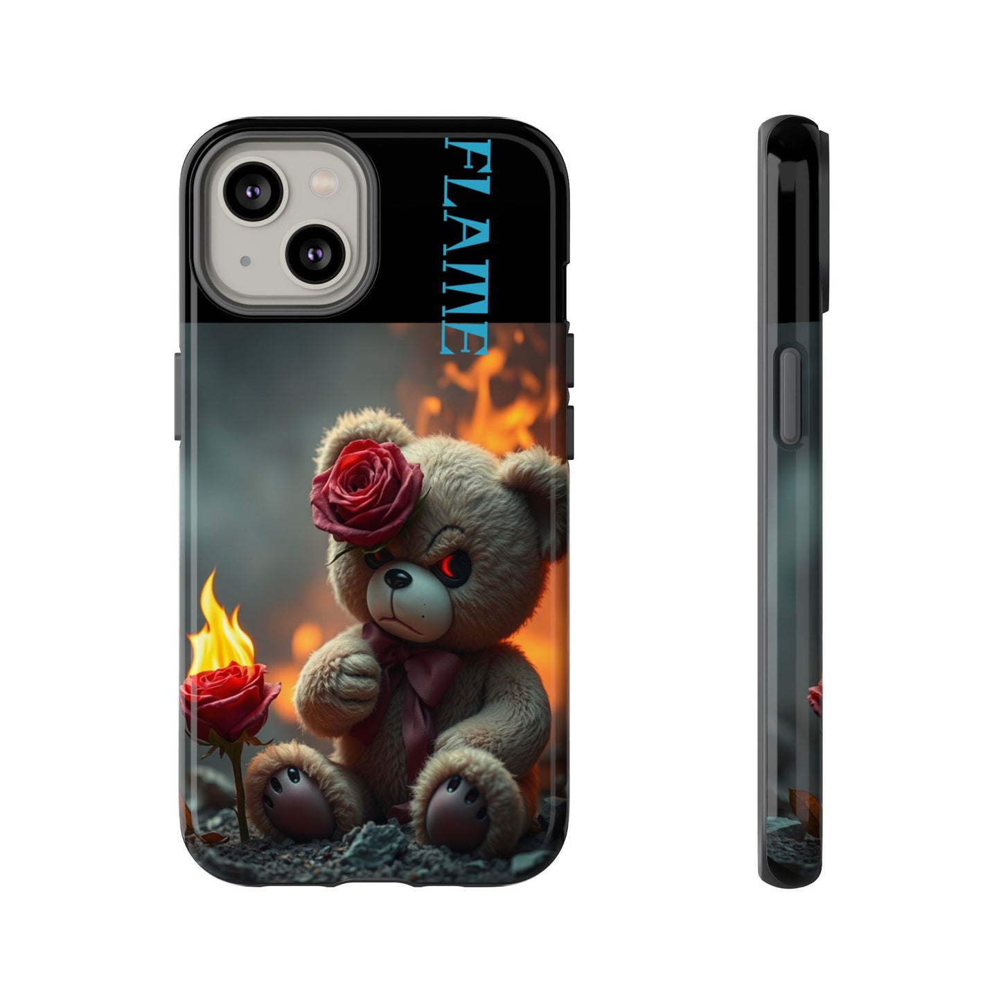 Flame Teddy Bear Phone Case - Tough Cases for Kids and Trendsetters