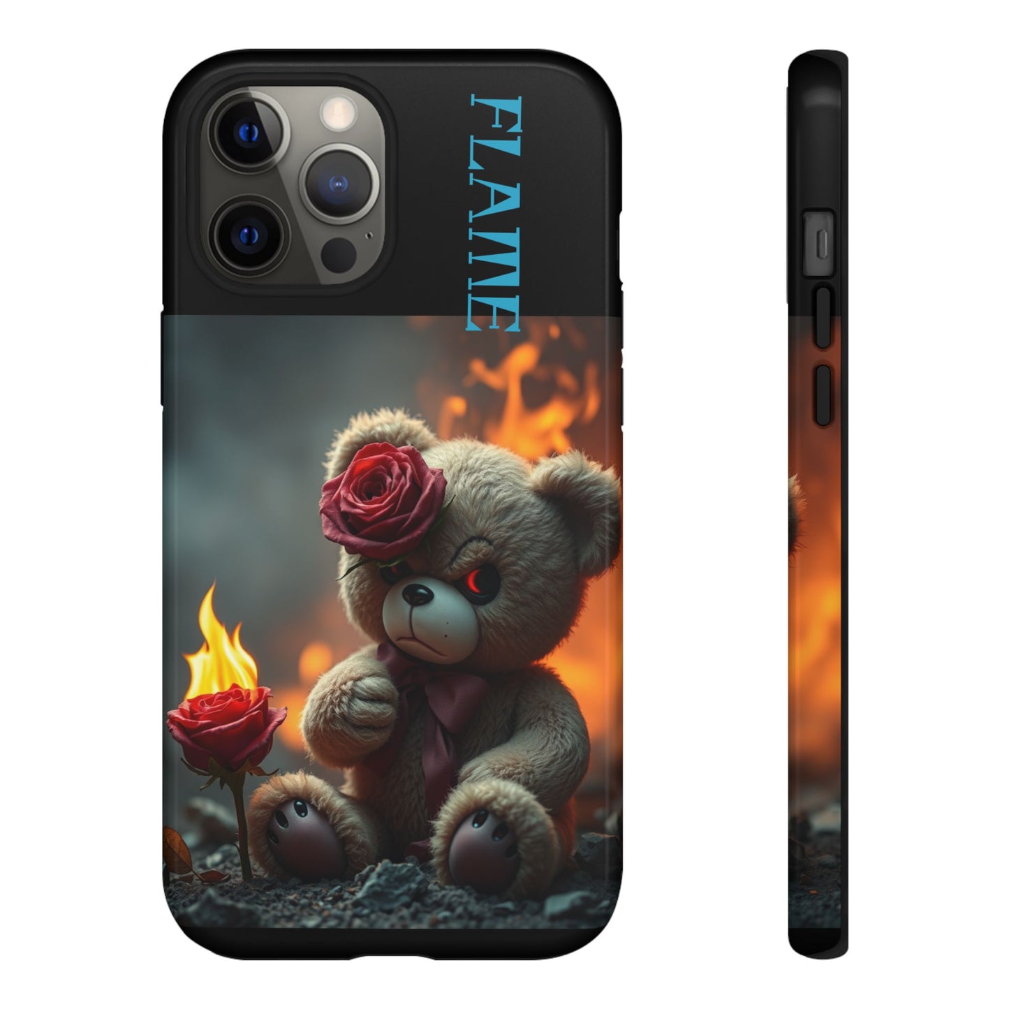 Flame Teddy Bear Phone Case - Tough Cases for Kids and Trendsetters