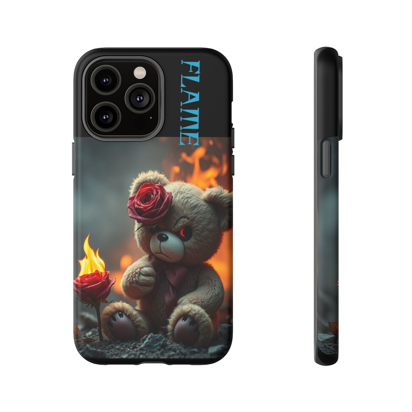 Flame Teddy Bear Phone Case - Tough Cases for Kids and Trendsetters