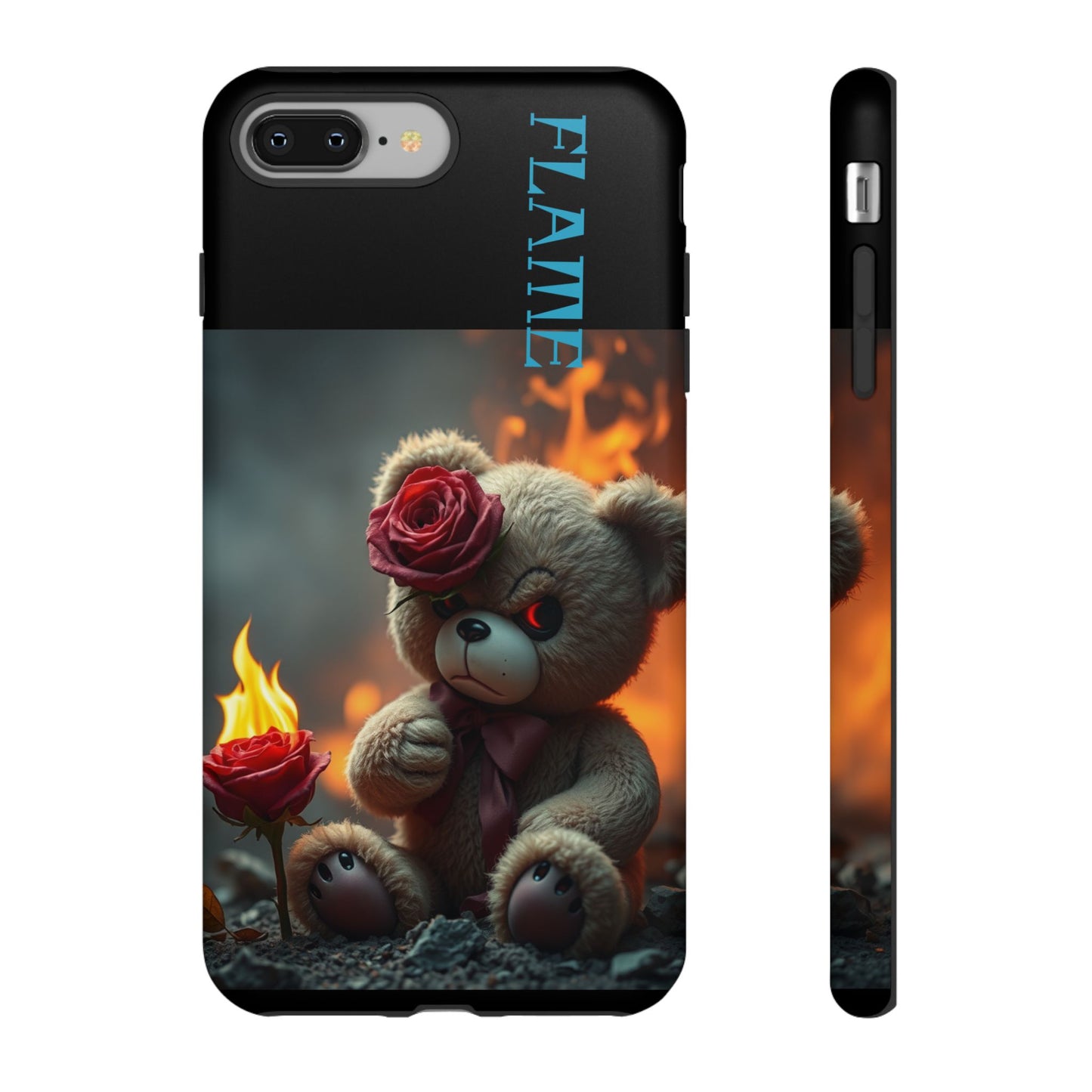 Flame Teddy Bear Phone Case - Tough Cases for Kids and Trendsetters