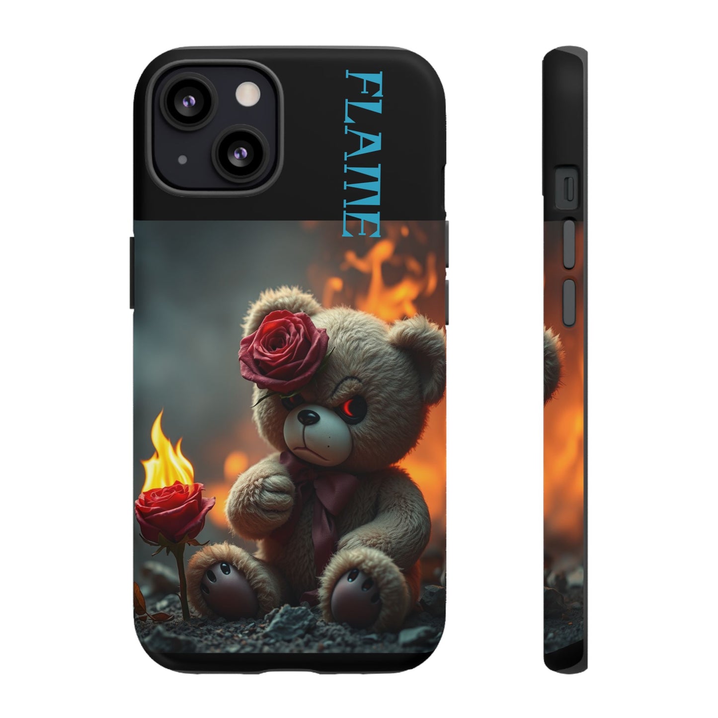 Flame Teddy Bear Phone Case - Tough Cases for Kids and Trendsetters