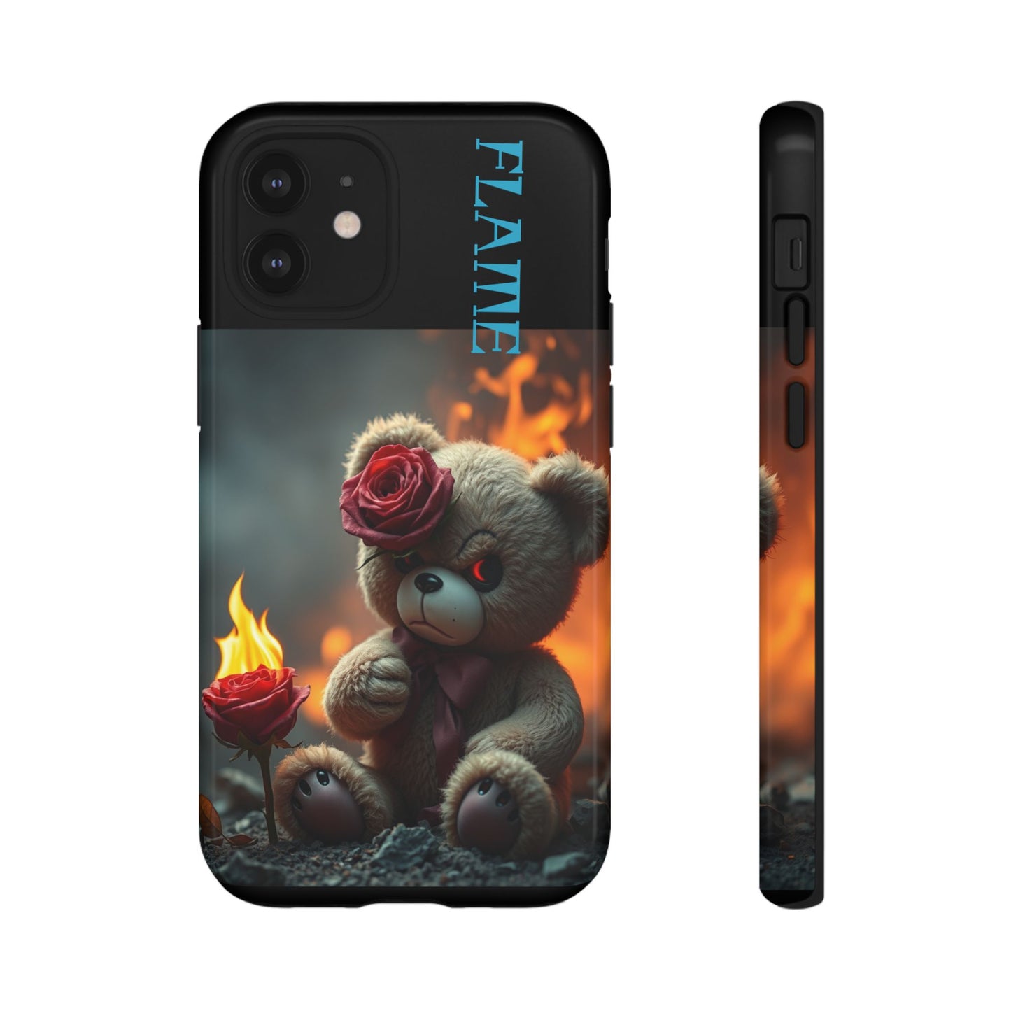 Flame Teddy Bear Phone Case - Tough Cases for Kids and Trendsetters