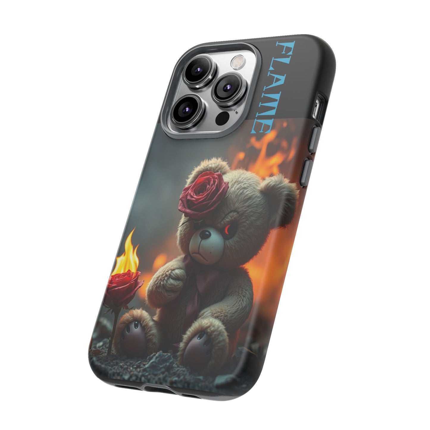 Flame Teddy Bear Phone Case - Tough Cases for Kids and Trendsetters