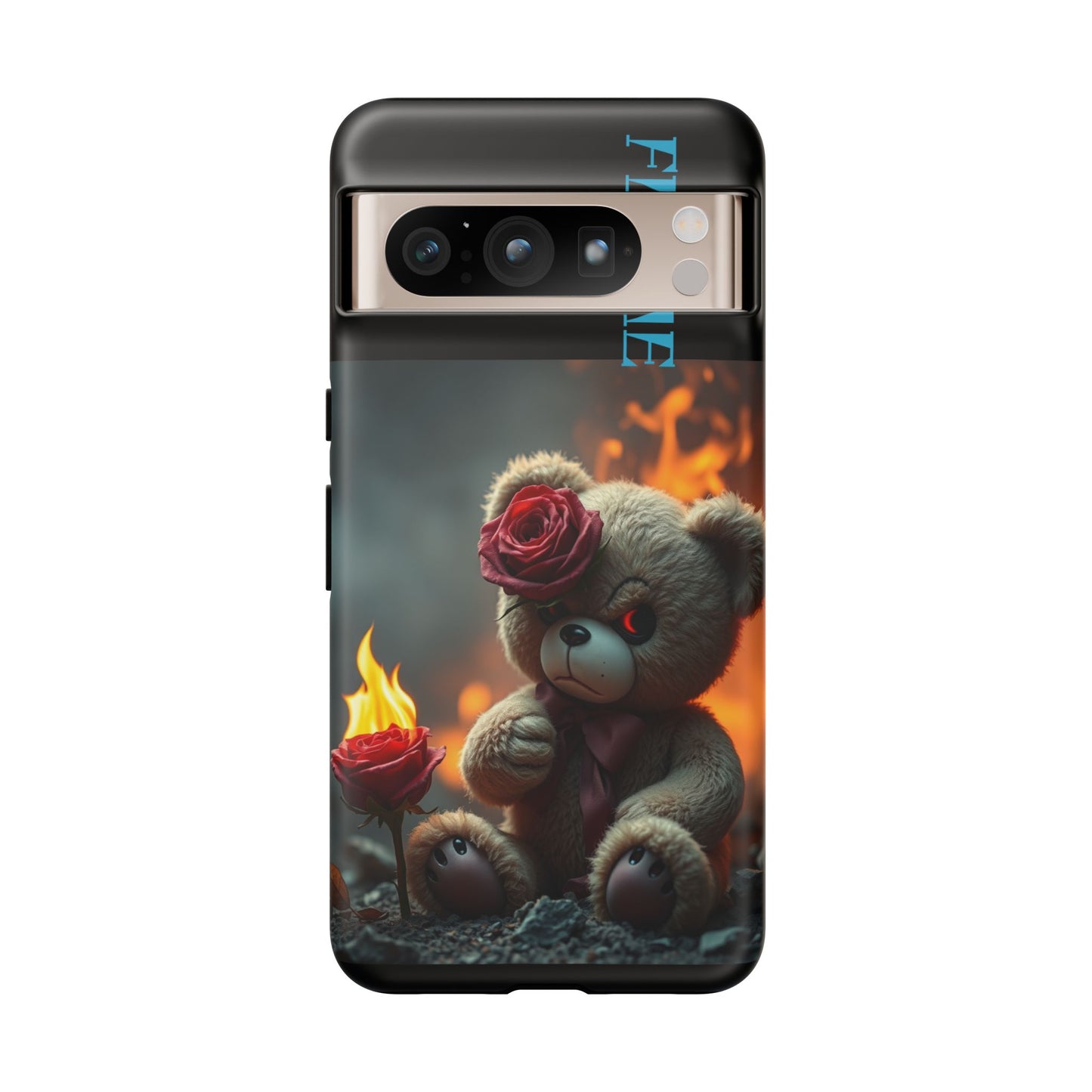 Flame Teddy Bear Phone Case - Tough Cases for Kids and Trendsetters