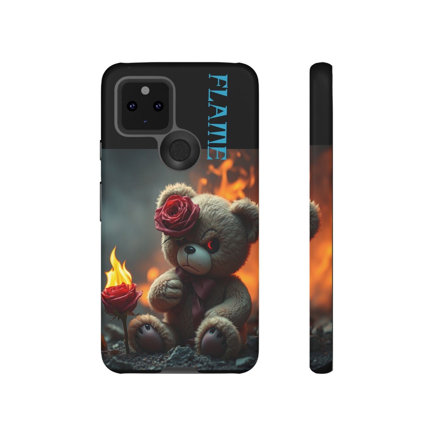 Flame Teddy Bear Phone Case - Tough Cases for Kids and Trendsetters