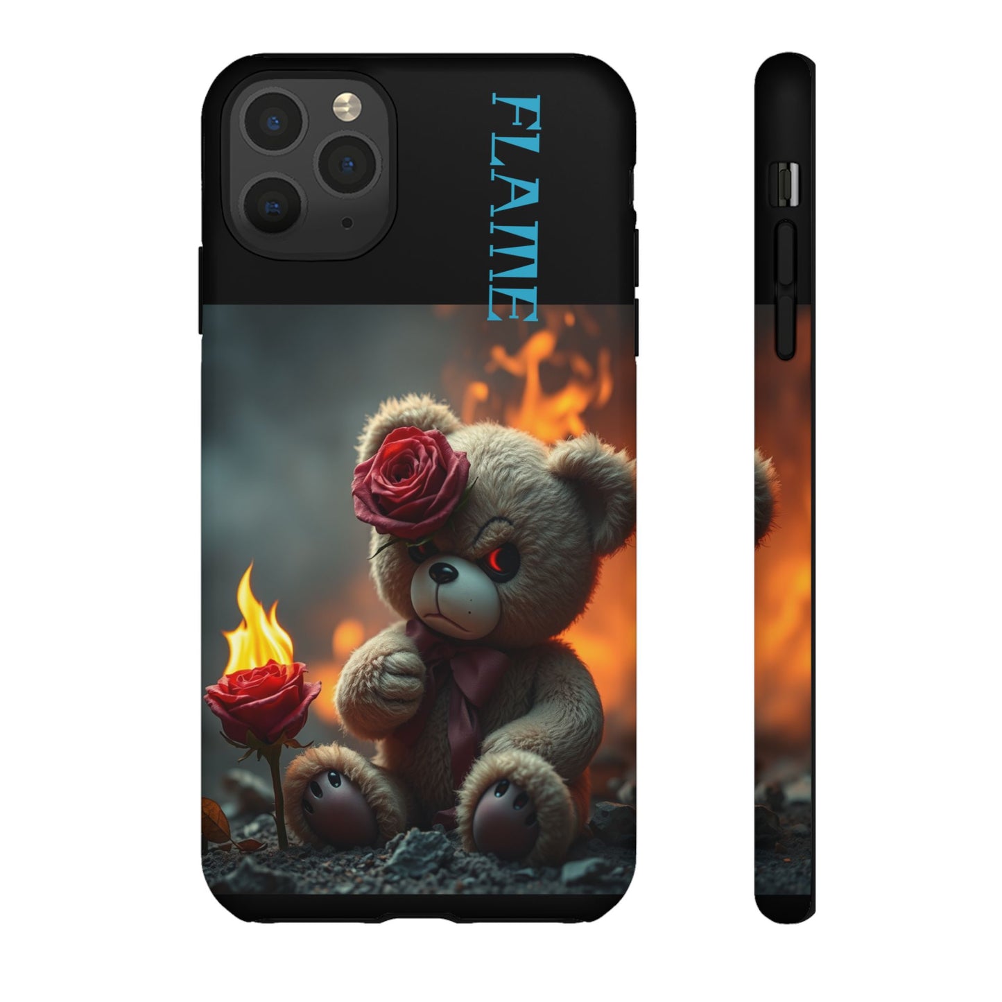 Flame Teddy Bear Phone Case - Tough Cases for Kids and Trendsetters