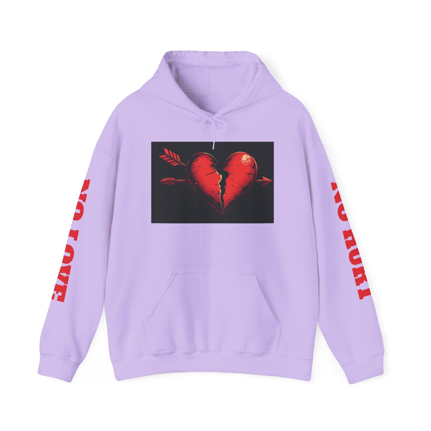 Heartbreak No Love Hoodie - Artistic Unisex Sweatshirt for Expressive Moments