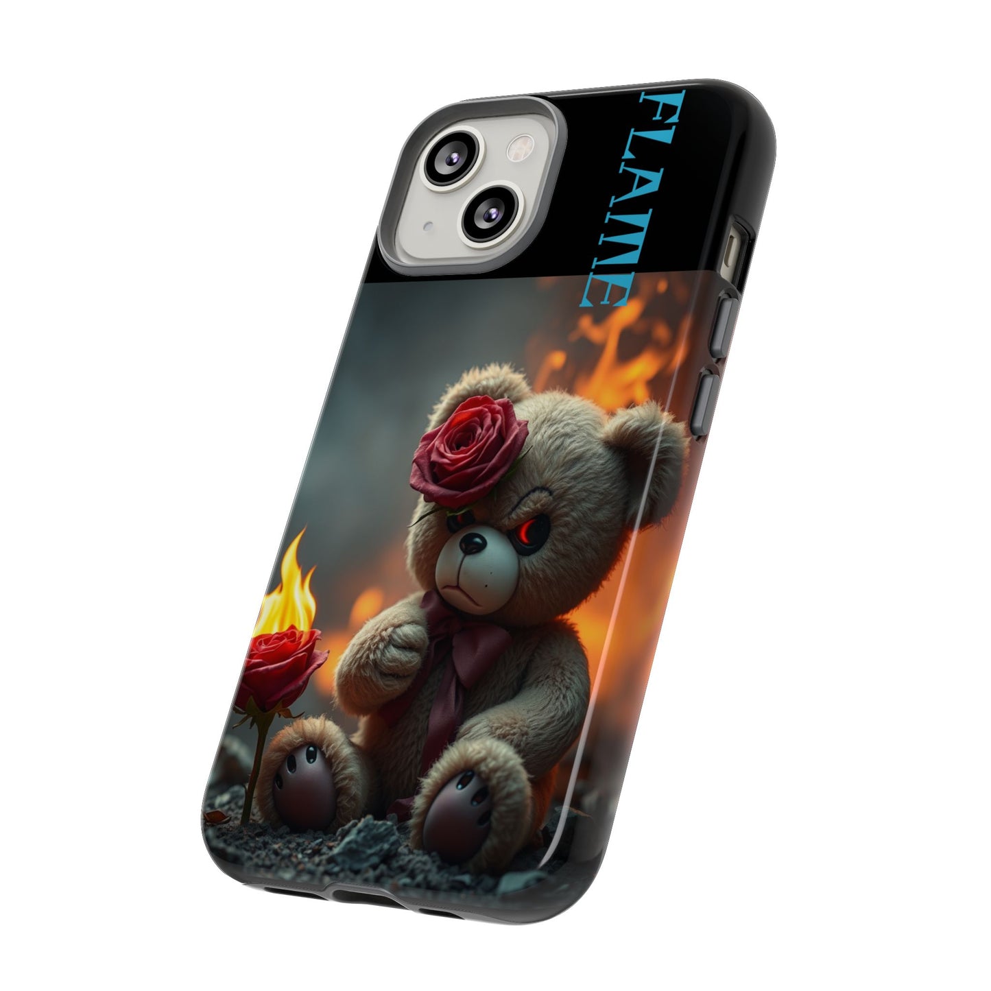 Flame Teddy Bear Phone Case - Tough Cases for Kids and Trendsetters