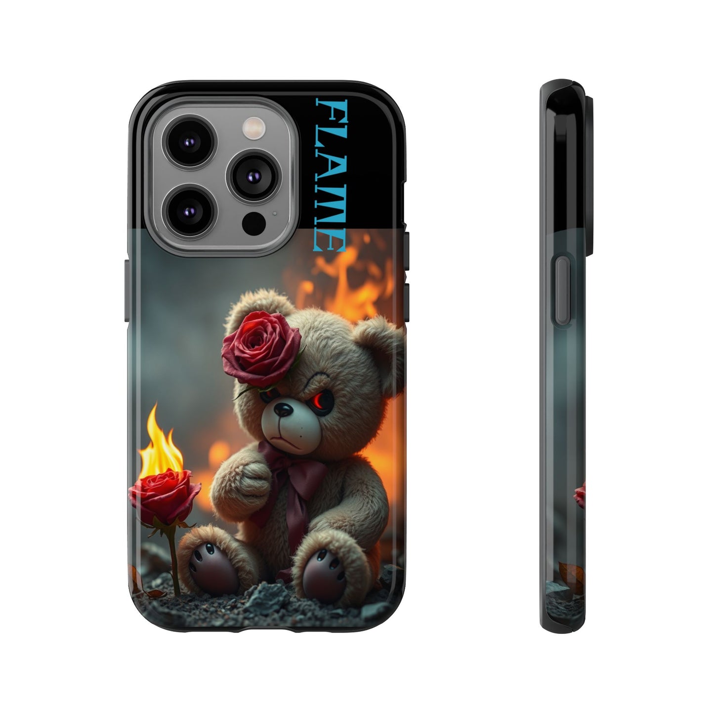 Flame Teddy Bear Phone Case - Tough Cases for Kids and Trendsetters