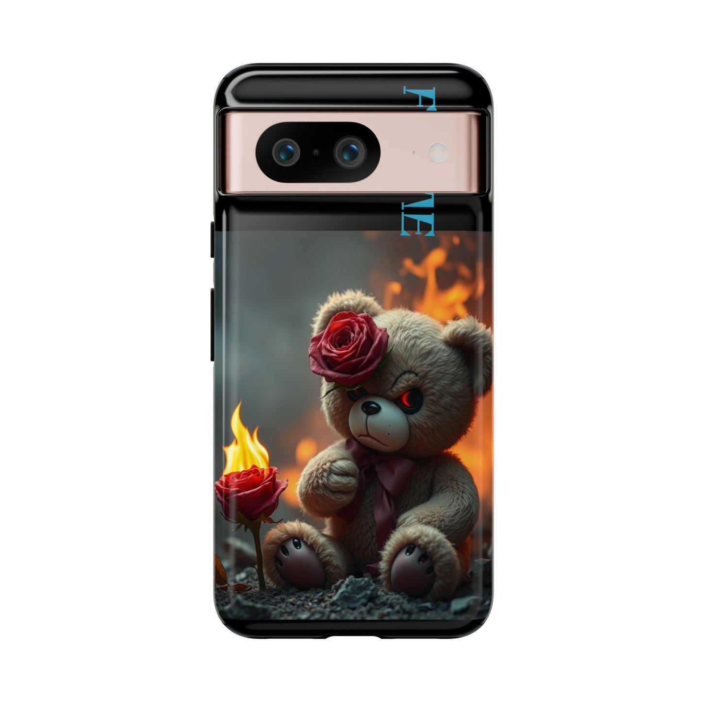 Flame Teddy Bear Phone Case - Tough Cases for Kids and Trendsetters