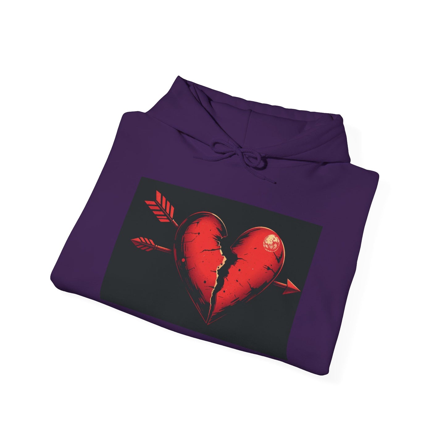 Heartbreak No Love Hoodie - Artistic Unisex Sweatshirt for Expressive Moments