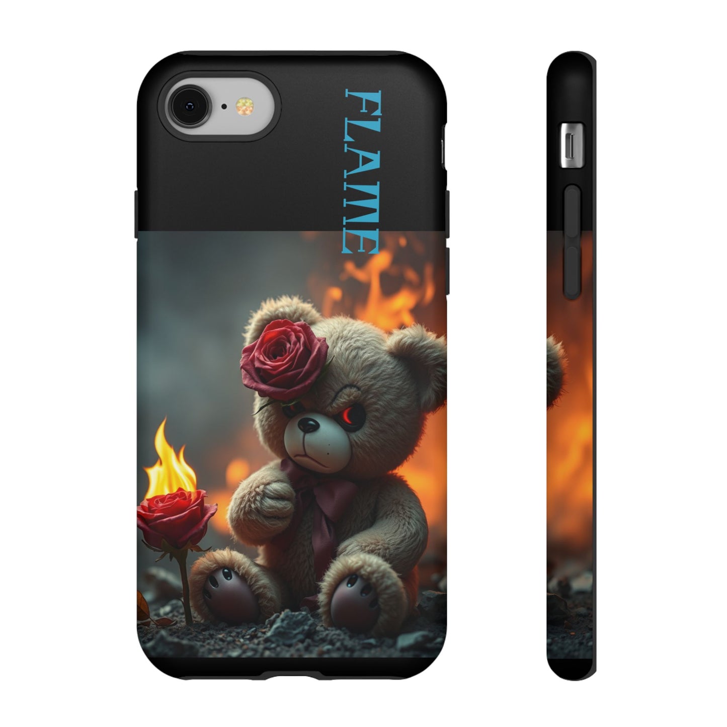 Flame Teddy Bear Phone Case - Tough Cases for Kids and Trendsetters