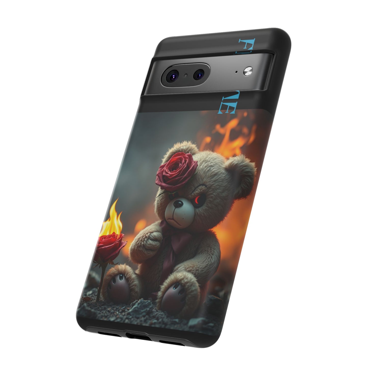 Flame Teddy Bear Phone Case - Tough Cases for Kids and Trendsetters