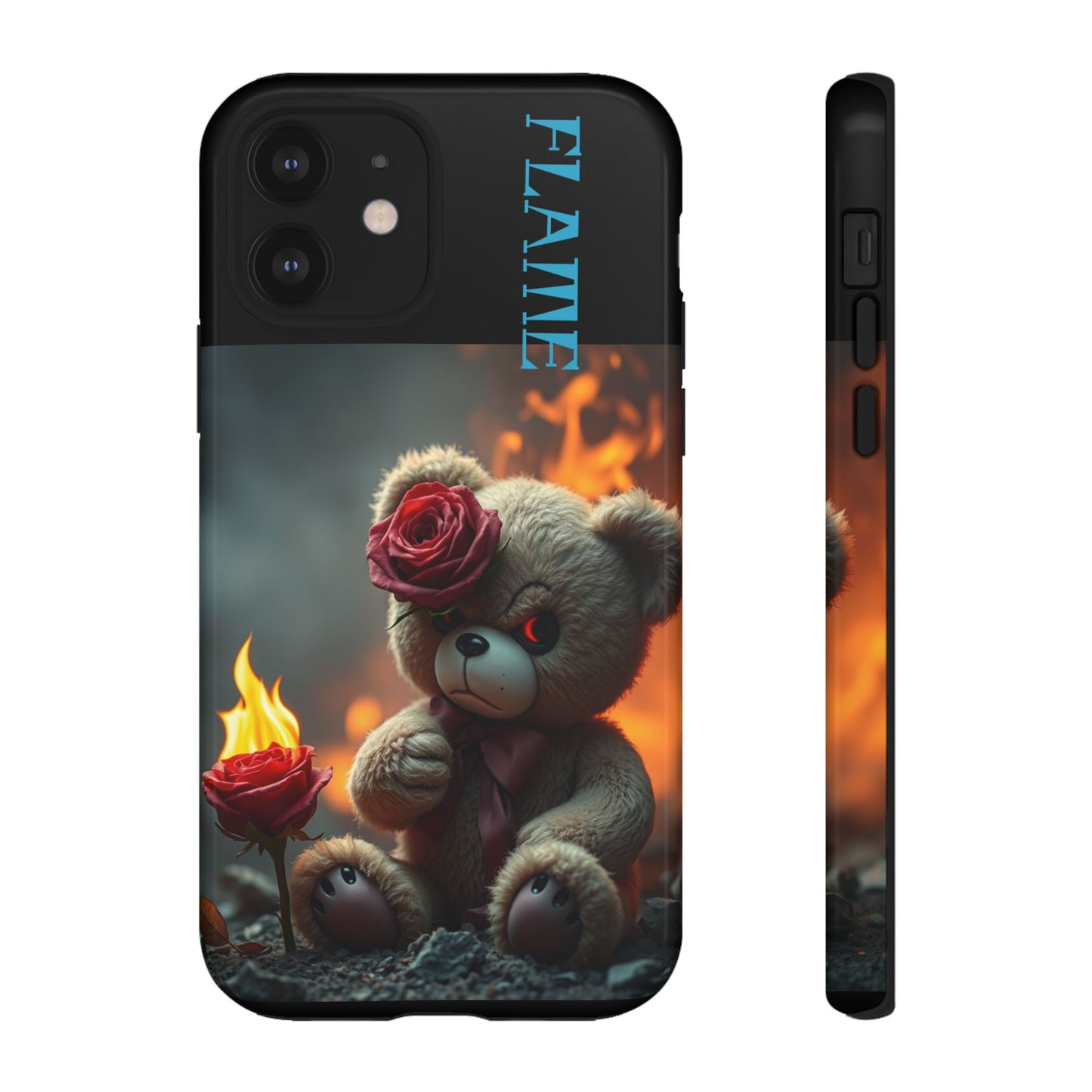 Flame Teddy Bear Phone Case - Tough Cases for Kids and Trendsetters