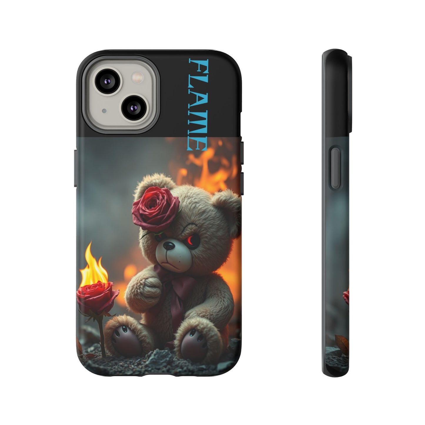 Flame Teddy Bear Phone Case - Tough Cases for Kids and Trendsetters