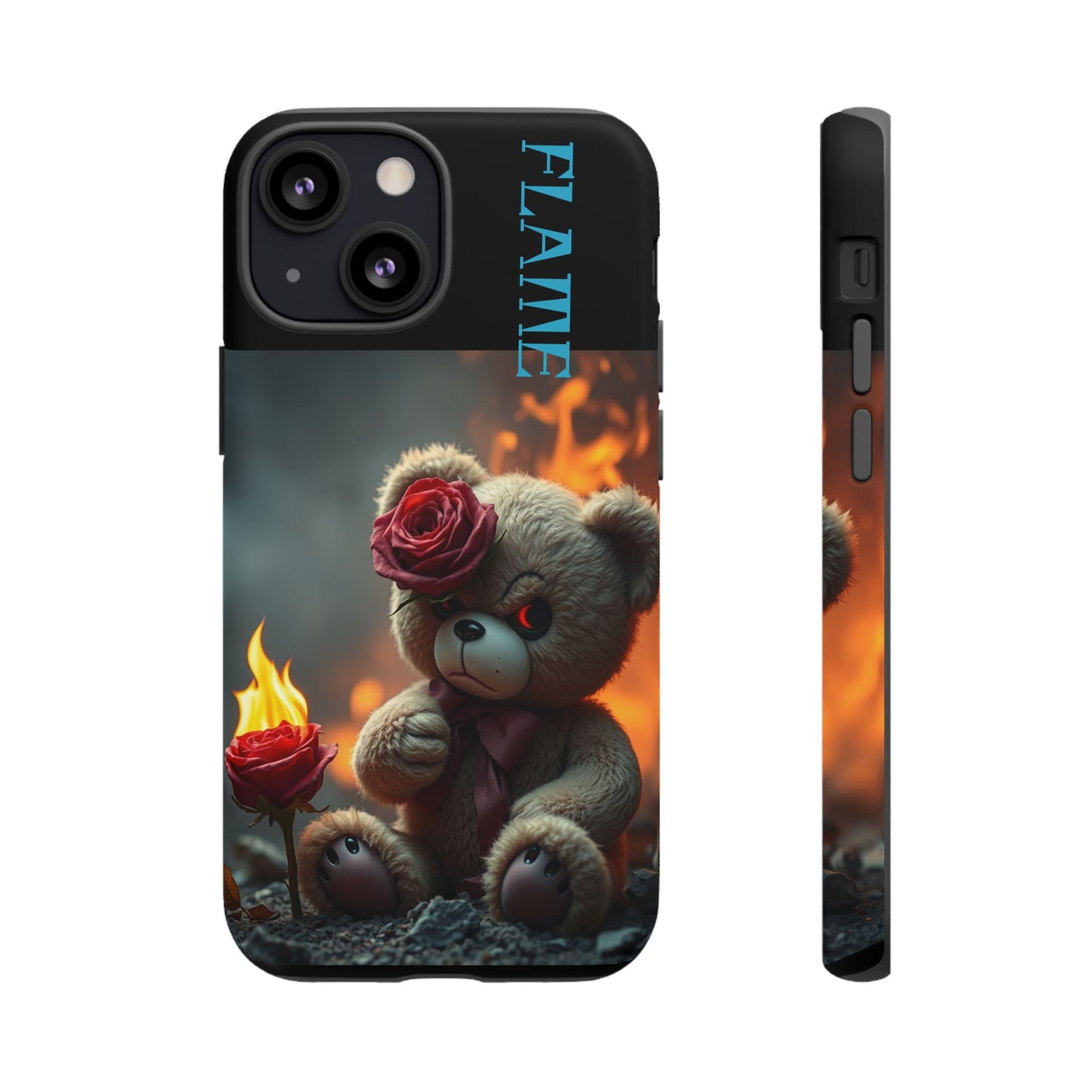 Flame Teddy Bear Phone Case - Tough Cases for Kids and Trendsetters