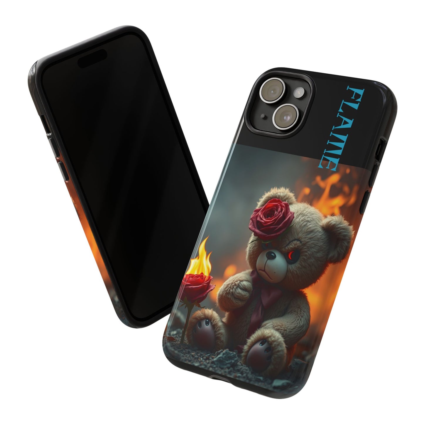 Flame Teddy Bear Phone Case - Tough Cases for Kids and Trendsetters