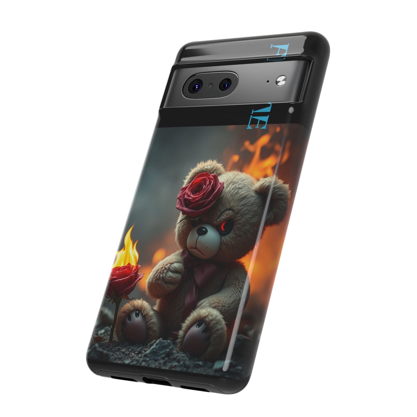 Flame Teddy Bear Phone Case - Tough Cases for Kids and Trendsetters