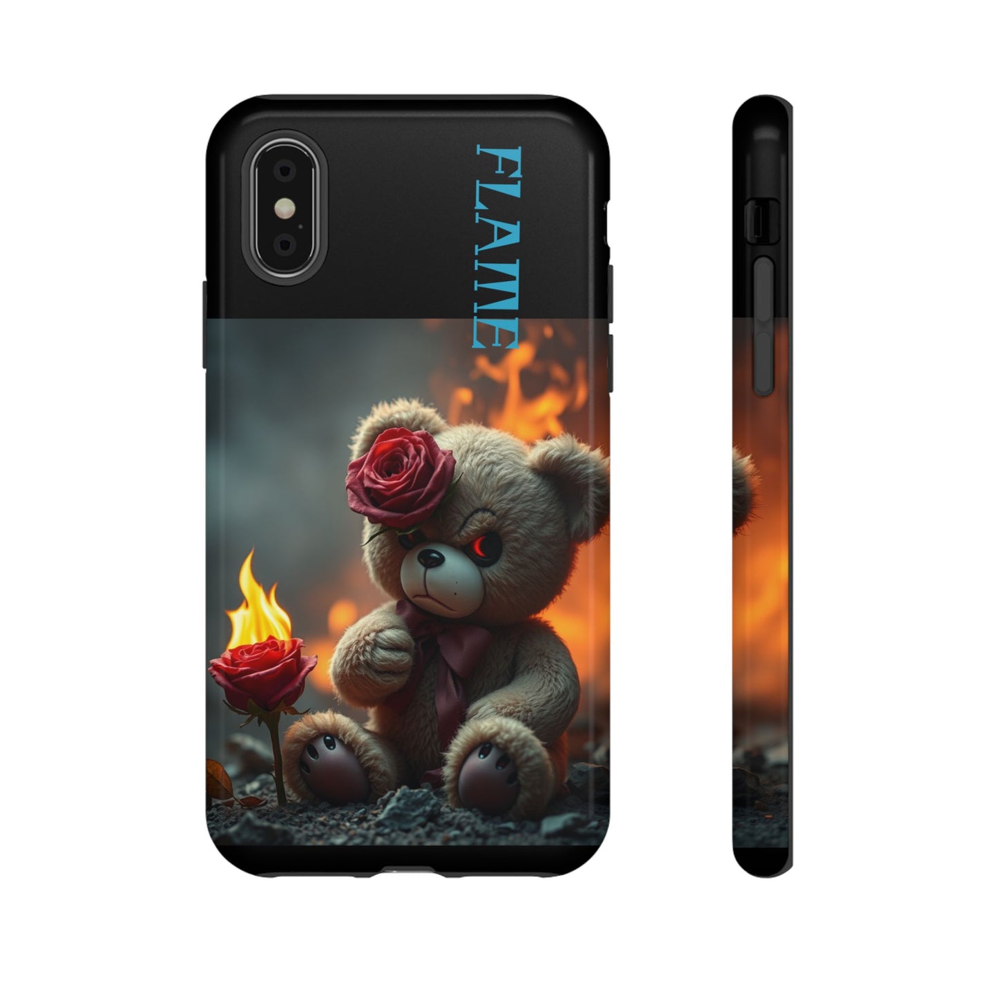 Flame Teddy Bear Phone Case - Tough Cases for Kids and Trendsetters