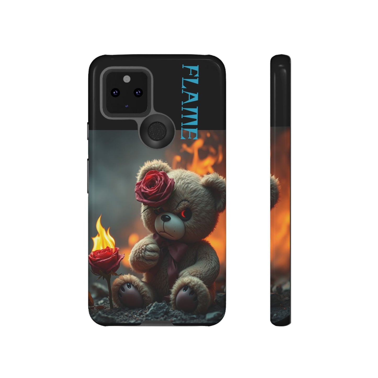 Flame Teddy Bear Phone Case - Tough Cases for Kids and Trendsetters