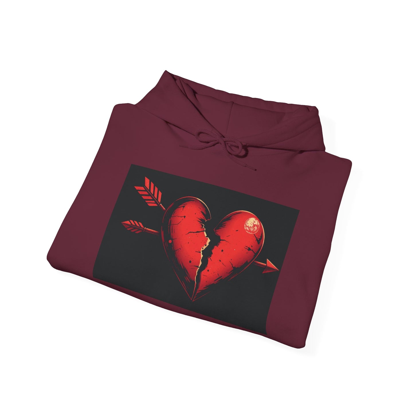 Heartbreak No Love Hoodie - Artistic Unisex Sweatshirt for Expressive Moments