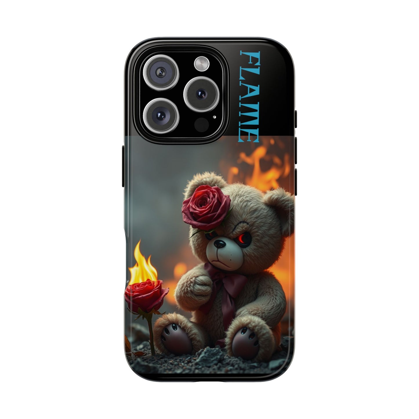 Flame Teddy Bear Phone Case - Tough Cases for Kids and Trendsetters