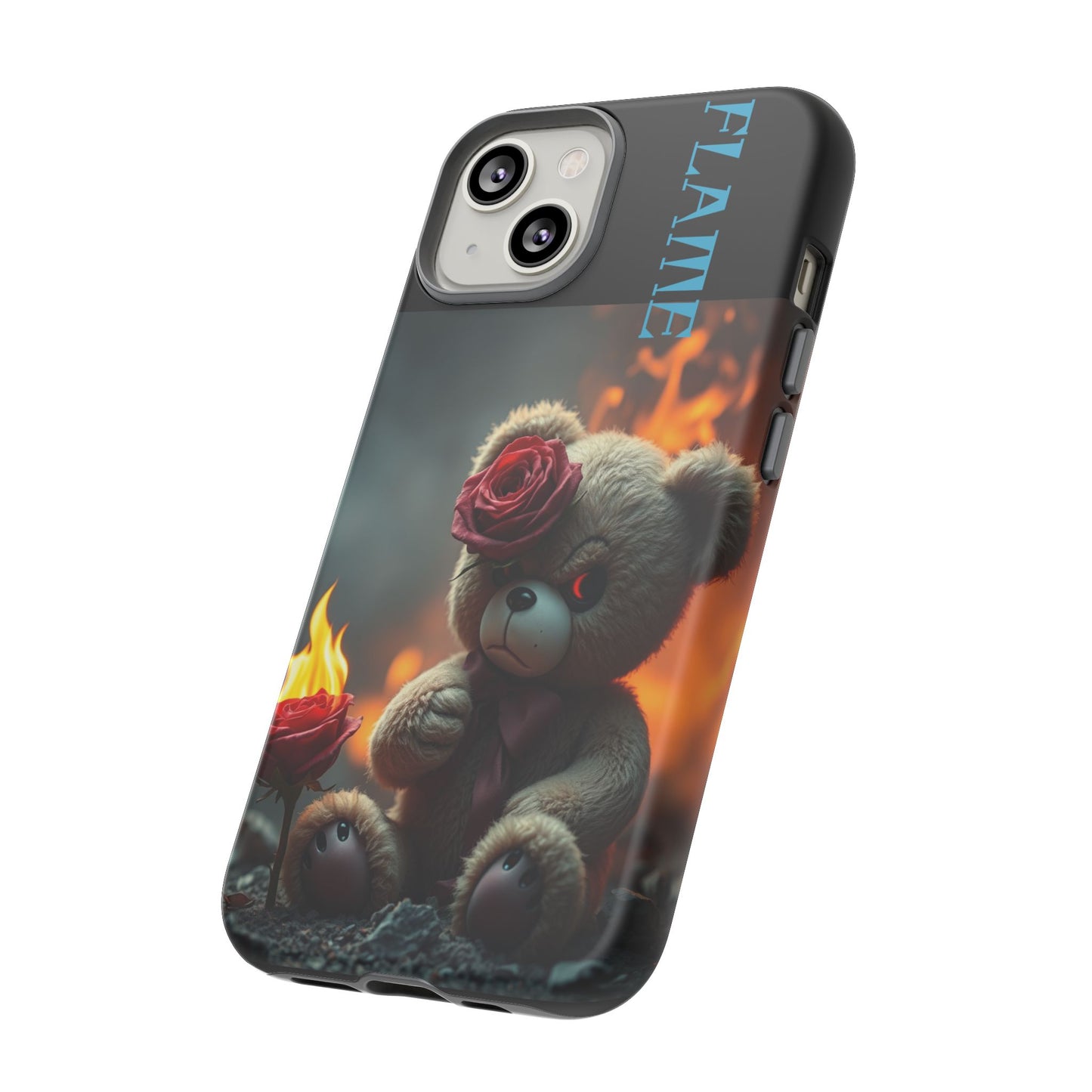 Flame Teddy Bear Phone Case - Tough Cases for Kids and Trendsetters