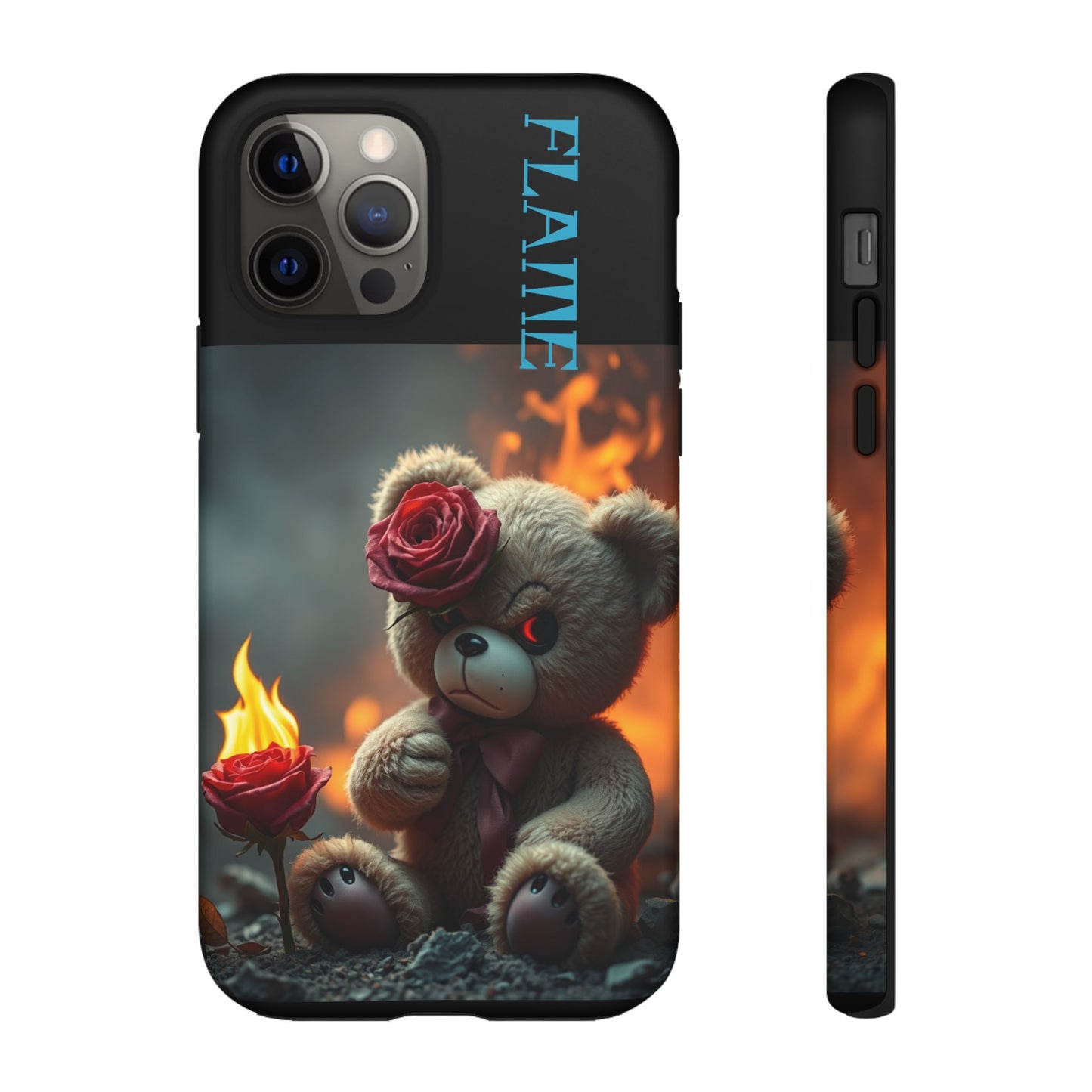 Flame Teddy Bear Phone Case - Tough Cases for Kids and Trendsetters