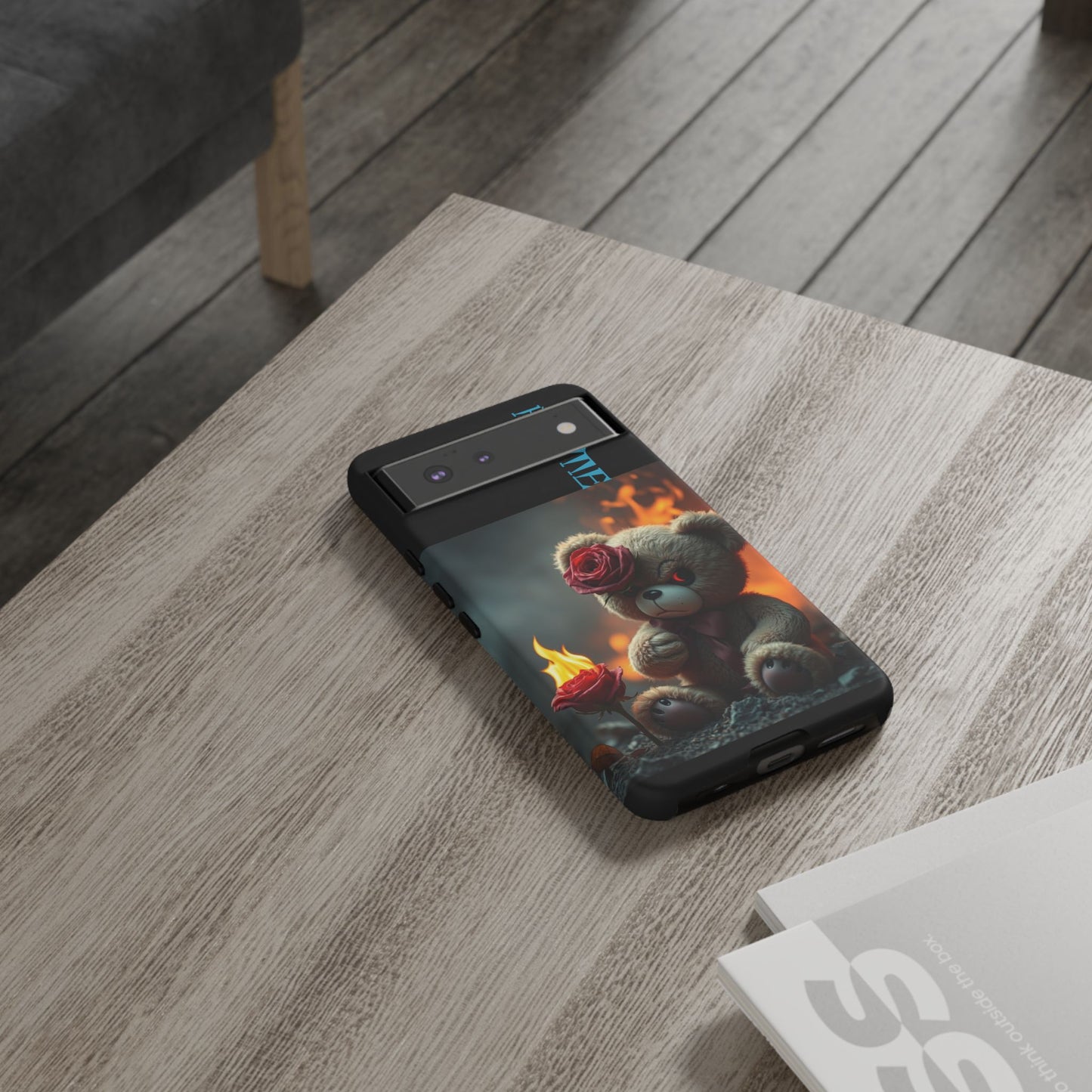 Flame Teddy Bear Phone Case - Tough Cases for Kids and Trendsetters