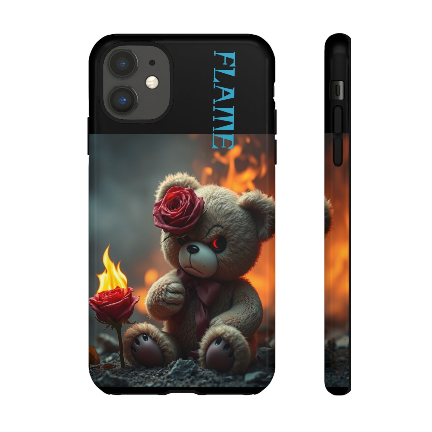 Flame Teddy Bear Phone Case - Tough Cases for Kids and Trendsetters